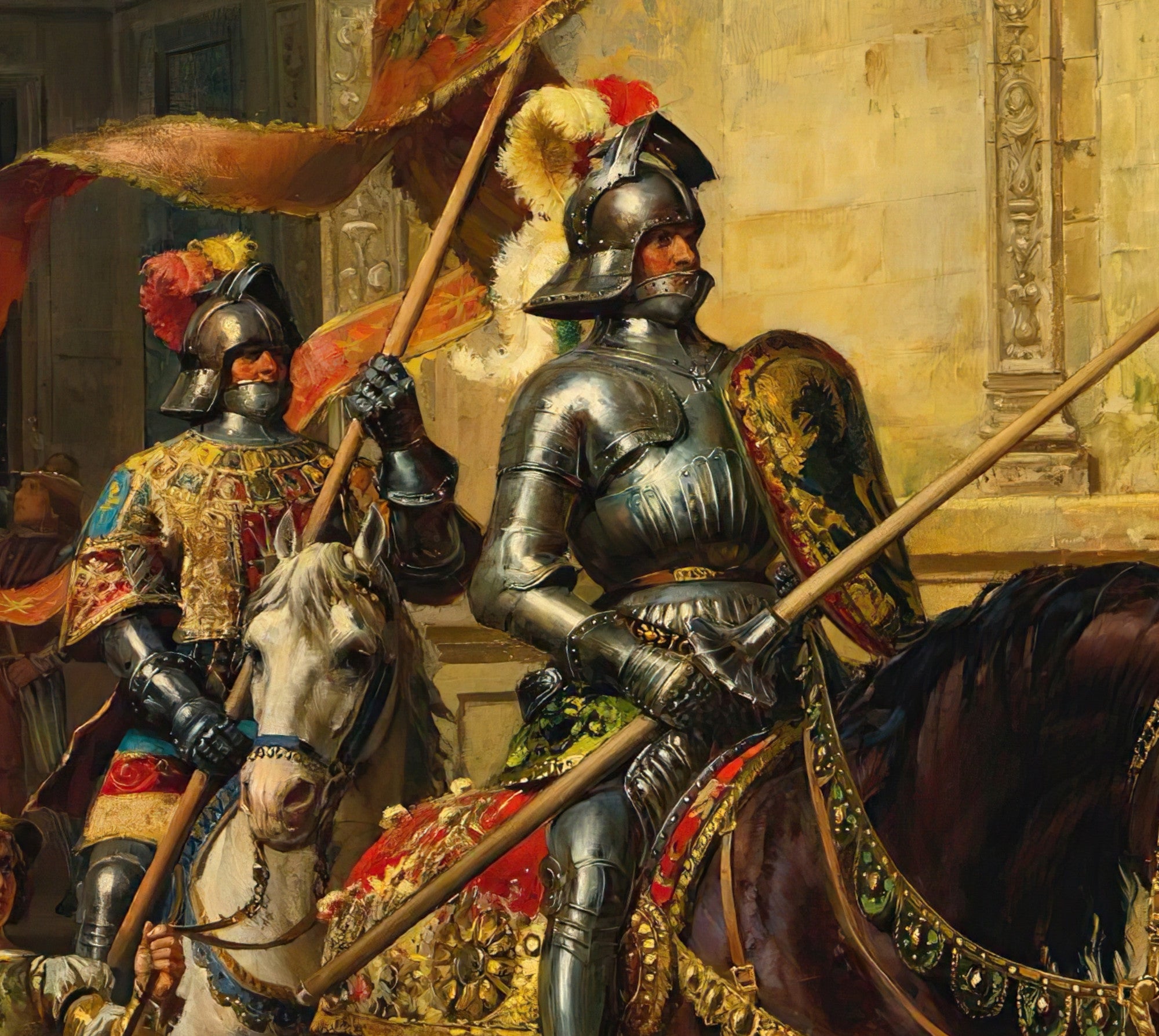 To the Joust, Cesare Agostino Detti Fine Art Print