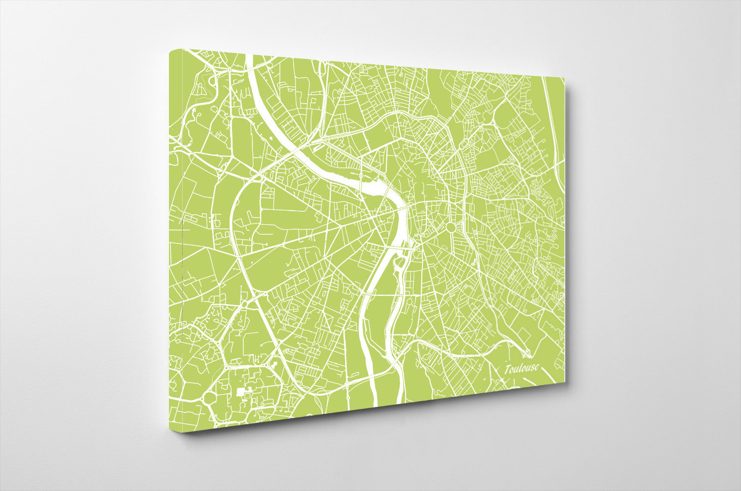 Toulouse City Street Map Print Feature Wall Art Poster
