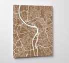Toulouse City Street Map Print Feature Wall Art Poster