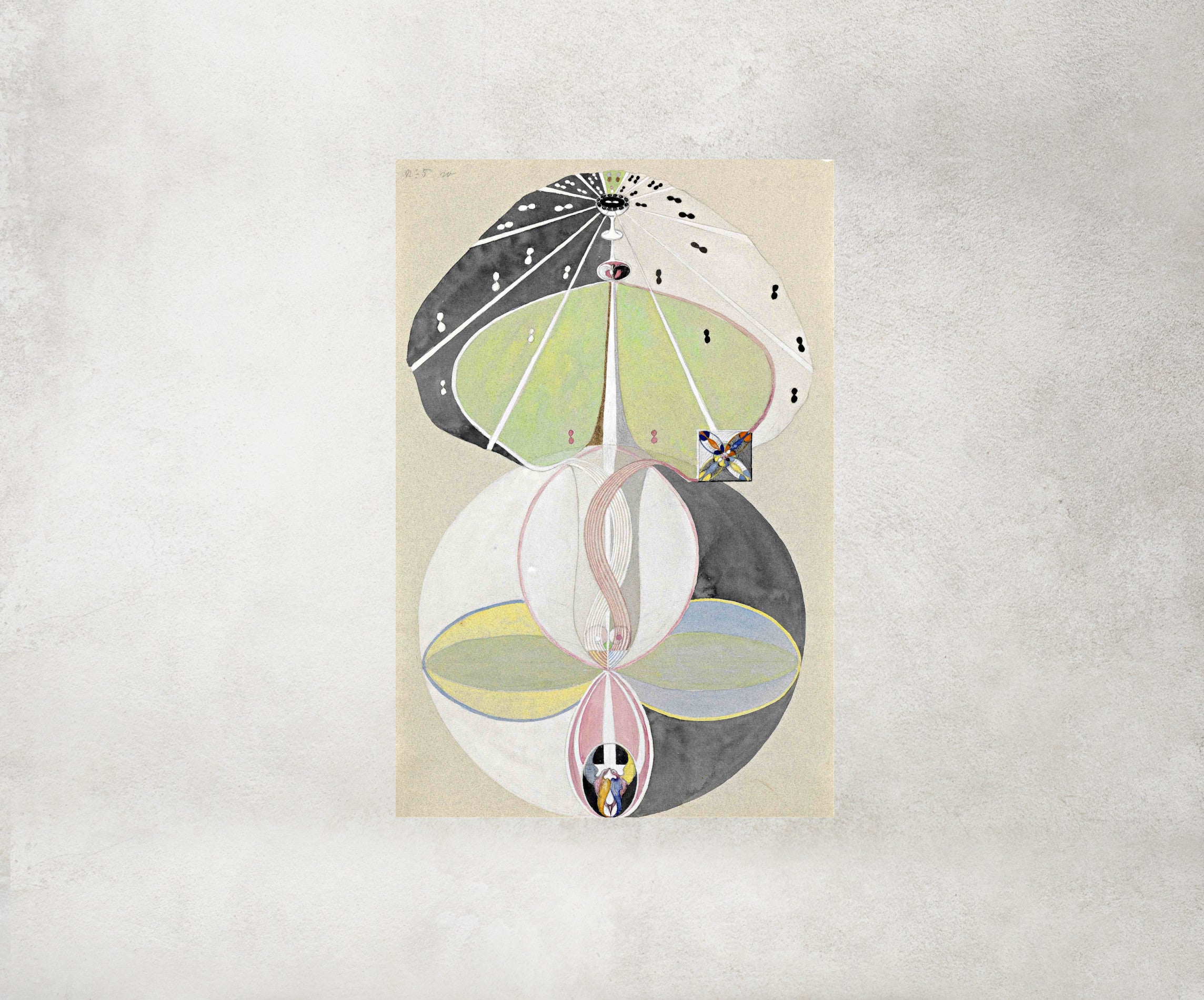 Hilma Af Klint Abstract Framed Art Print, Tree of Knowledge No. 5