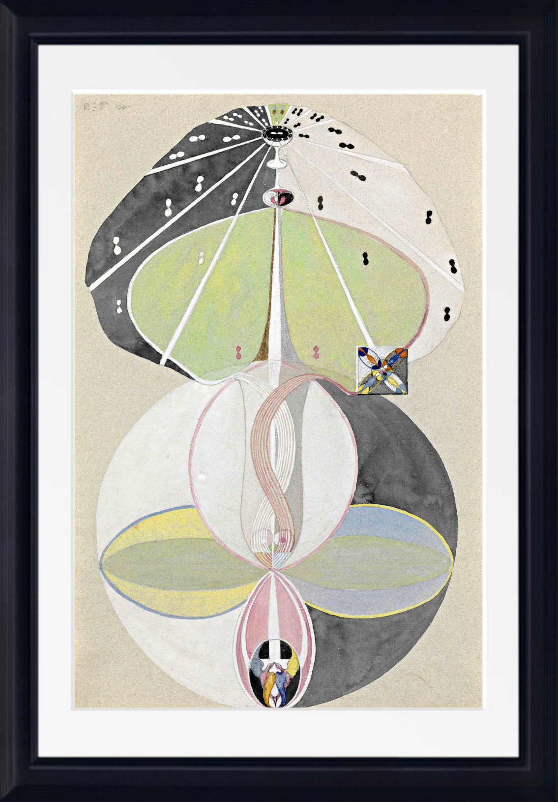 Hilma Af Klint Abstract Framed Art Print, Tree of Knowledge No. 5