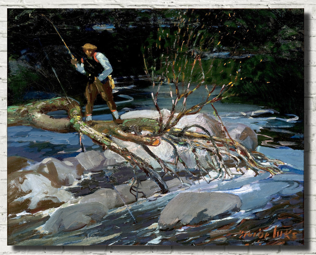 Trout Fishing, George Luks Fine Art Print