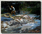 Trout Fishing, George Luks Fine Art Print