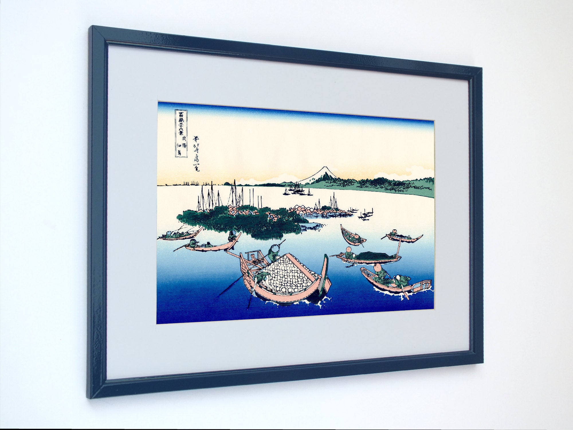 36 Views of Mount Fuji, Tsukuda Island in Musashi Province, Katsushika Hokusai, Japanese Print