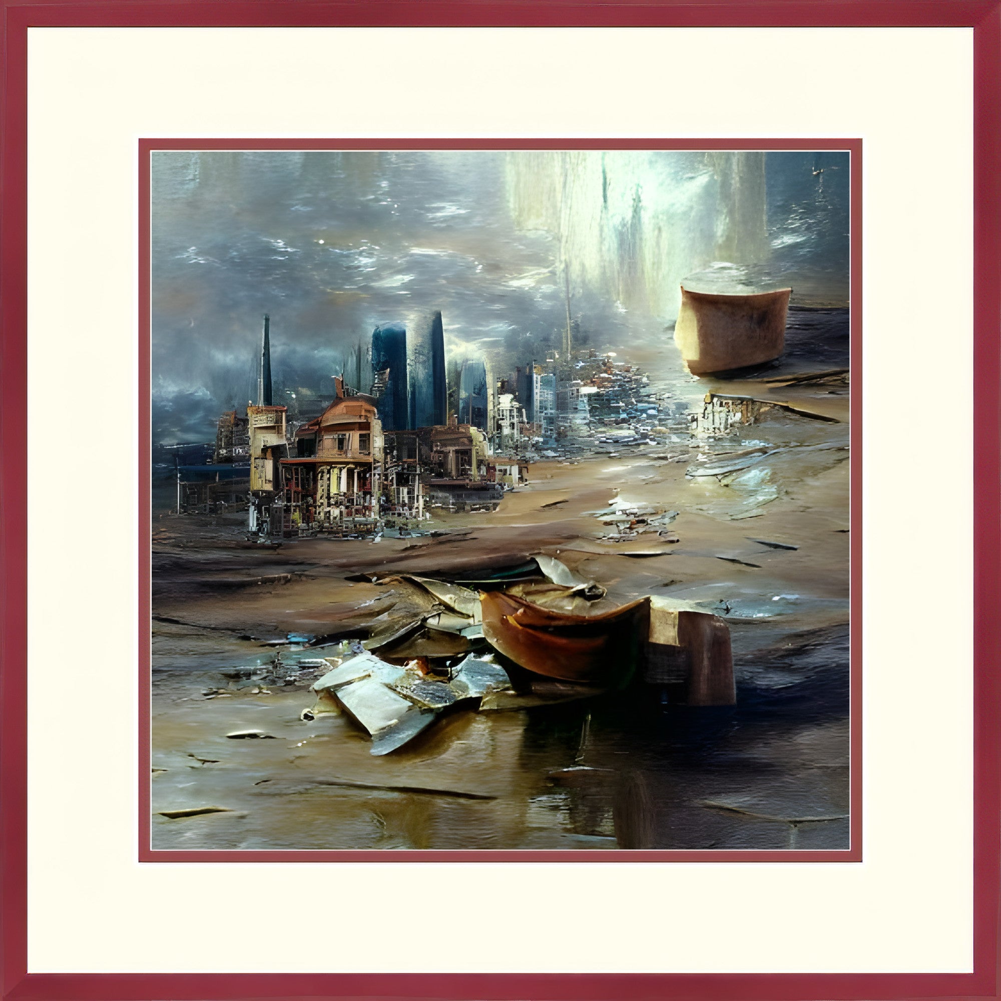 Tumbled City, Framed Urban Abstract Fine Art Print
