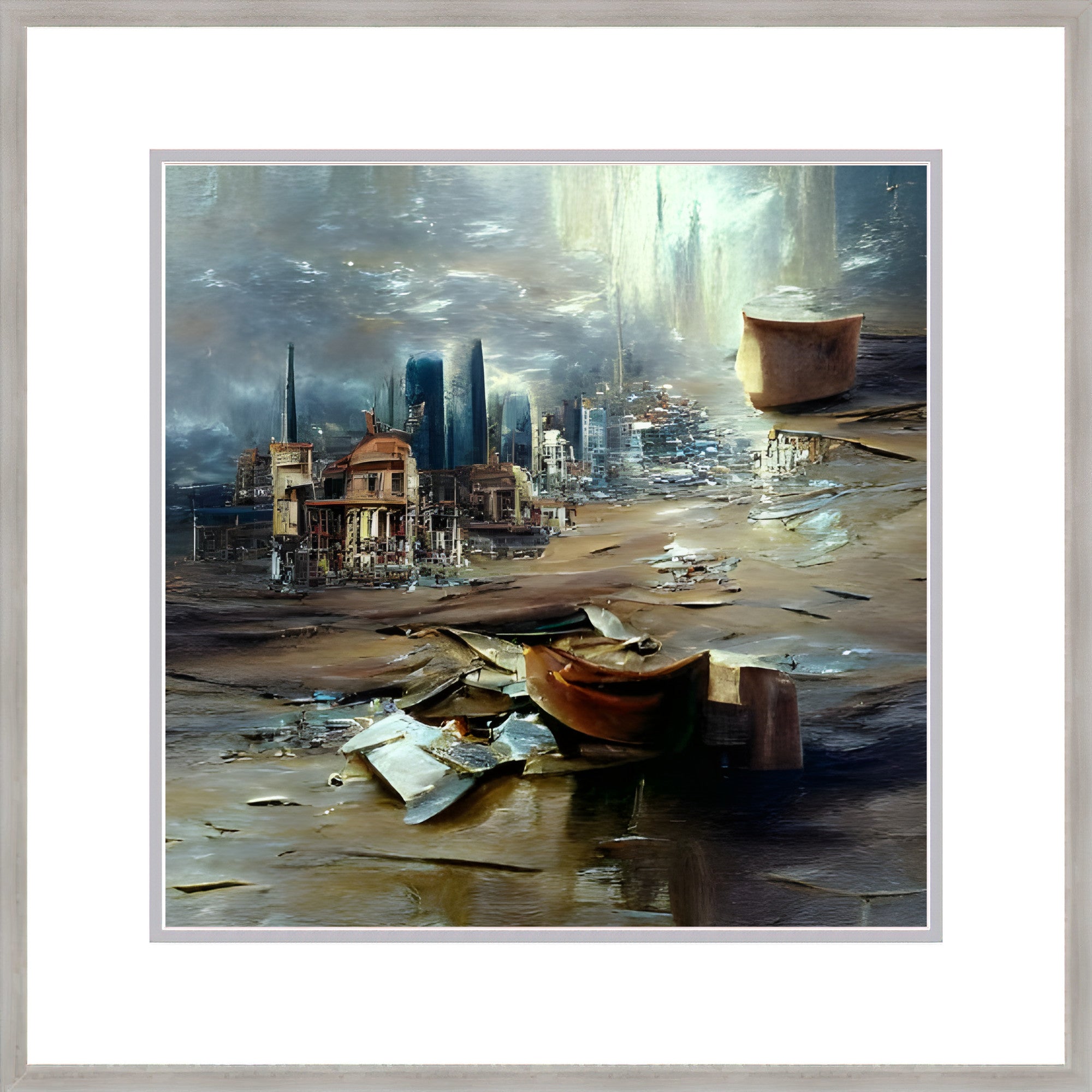 Tumbled City, Framed Urban Abstract Fine Art Print