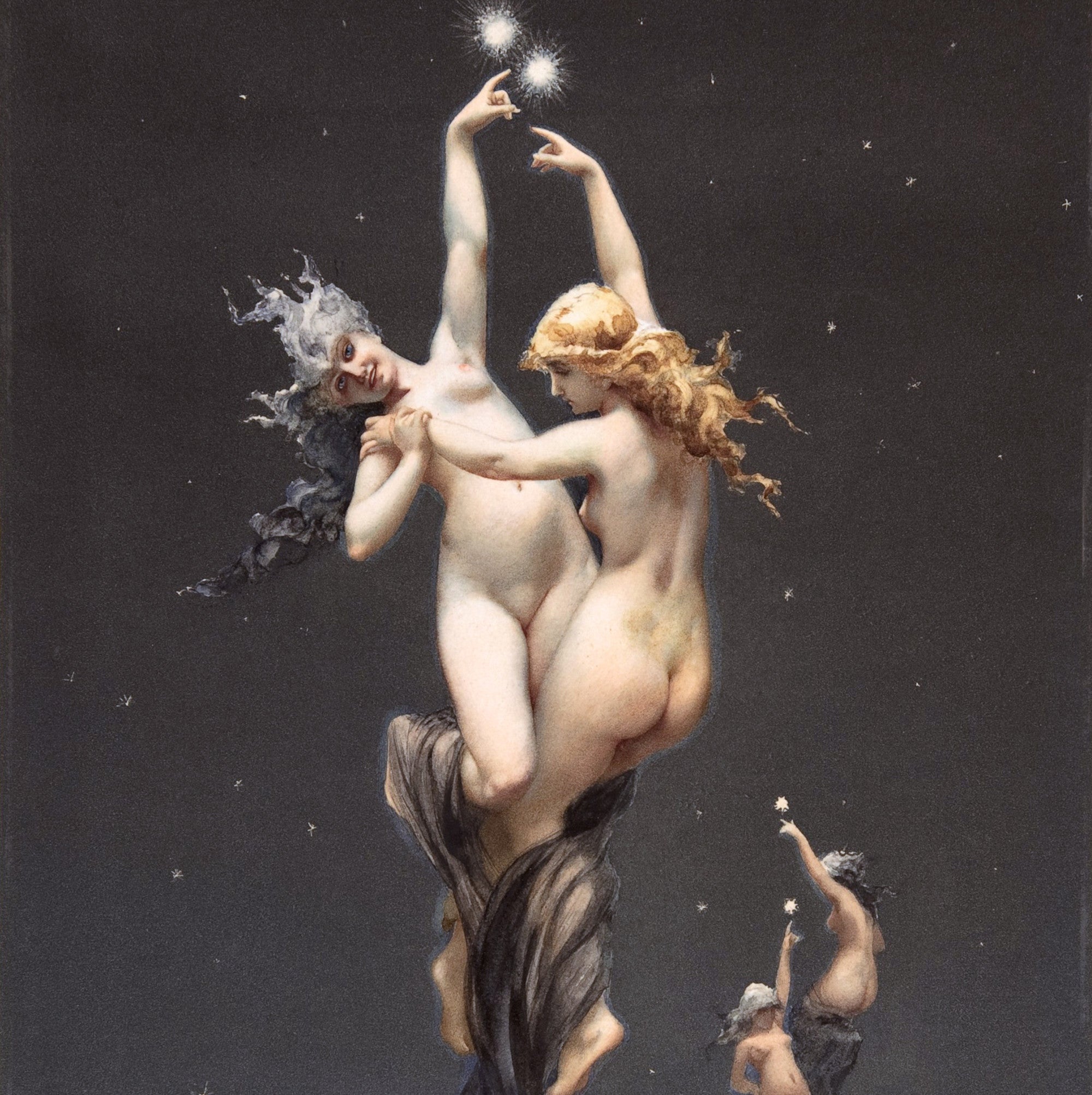 Luis Ricardo Falero Fine Art Print, Twin Stars