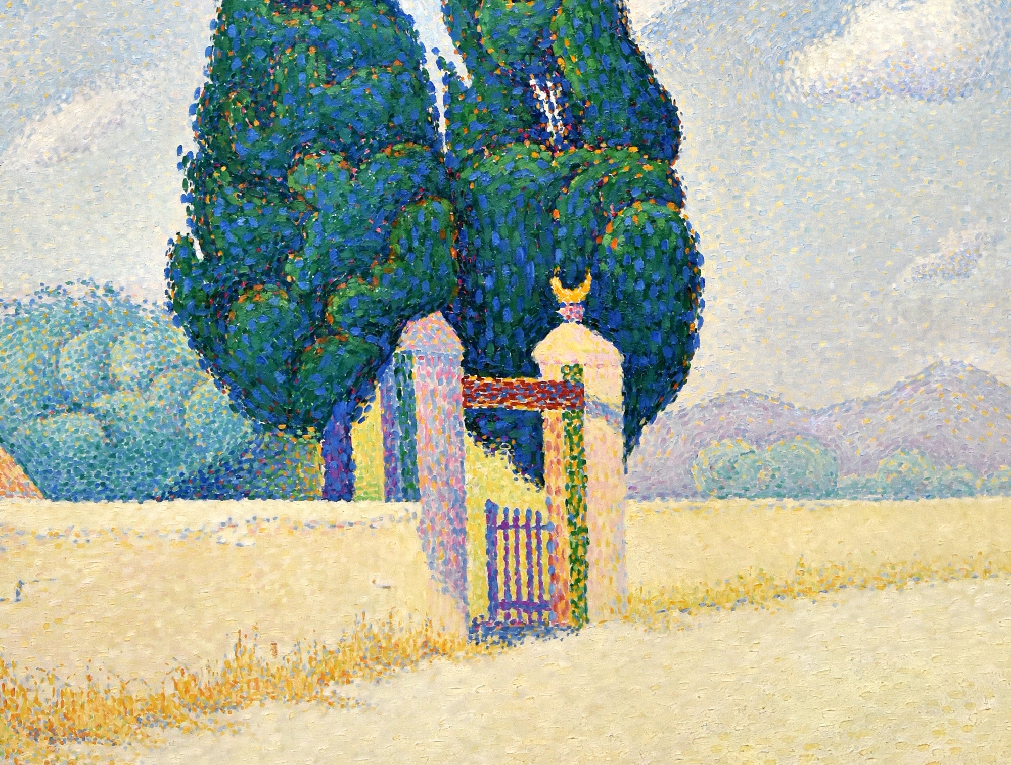 Paul Signac Fine Art Print, Two Cypresses