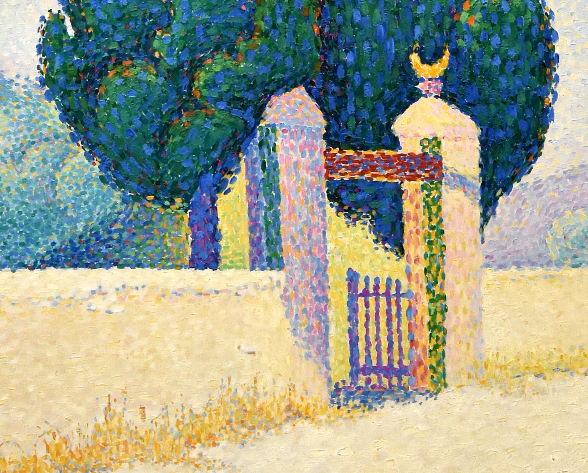 Paul Signac Fine Art Print, Two Cypresses