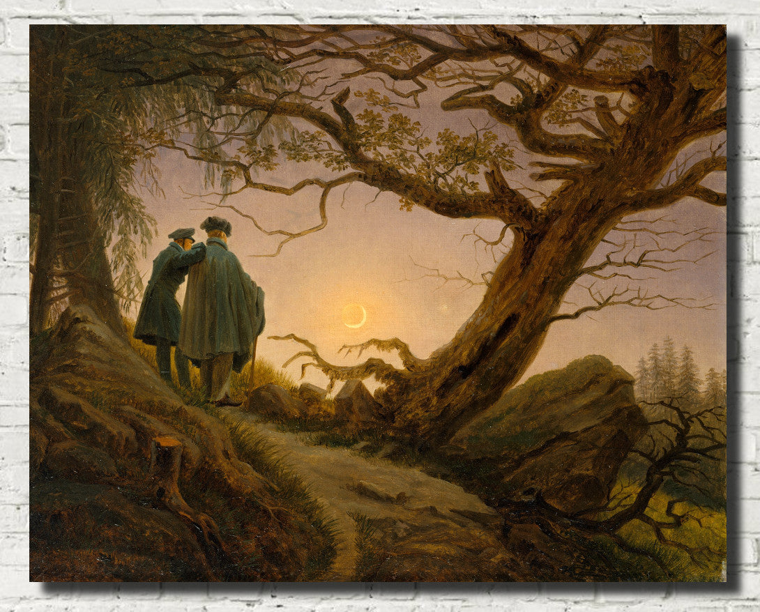 Contemplating the Moon, Casper David Friedrich Fine Art Print