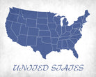United States Map Print Outline Wall Map