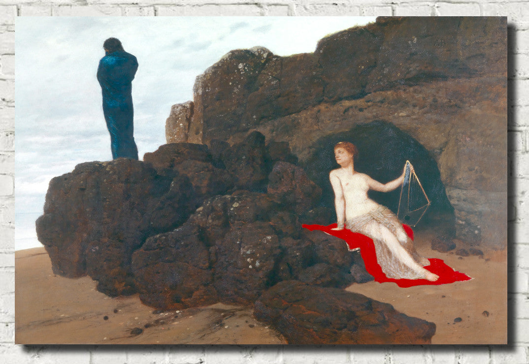 Ulysses and Calypso, Arnold Bocklin Fine Art Print, Symbolism