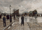 Luigi Loir Fine Art Print, A corner of Bercy, Paris during the flood