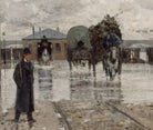 Luigi Loir Fine Art Print, A corner of Bercy, Paris during the flood