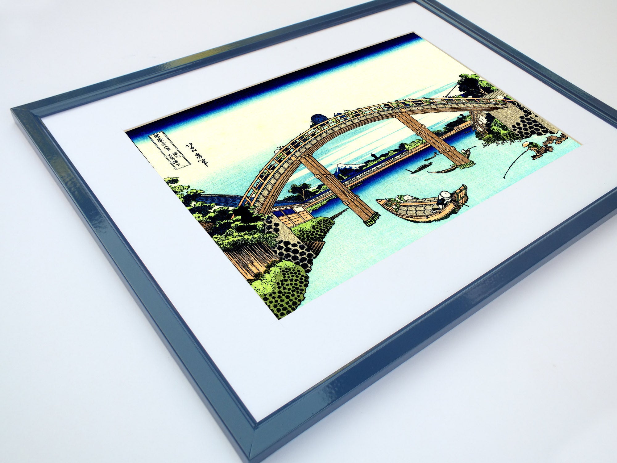 36 Views of Mount Fuji, Under Mannen Bridge at Fukagawa, Katsushika Hokusai, Japanese Print