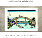 36 Views of Mount Fuji, Under Mannen Bridge at Fukagawa, Katsushika Hokusai, Japanese Print