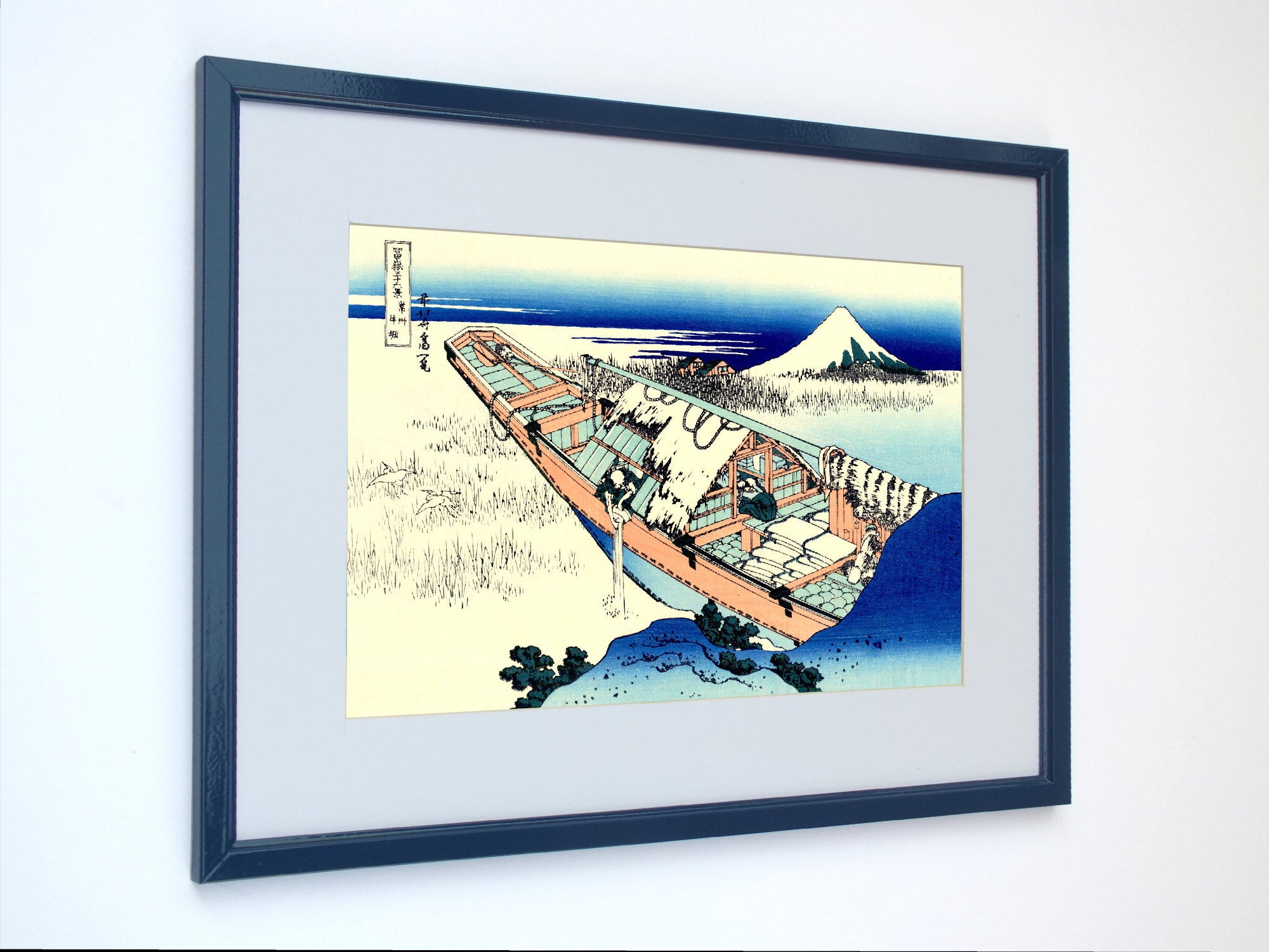 36 Views of Mount Fuji, Ushibori in Hitachi Province, Katsushika Hokusai, Japanese Print