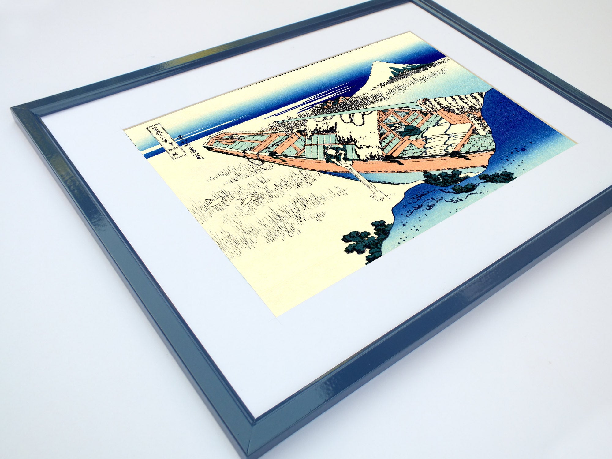 36 Views of Mount Fuji, Ushibori in Hitachi Province, Katsushika Hokusai, Japanese Print