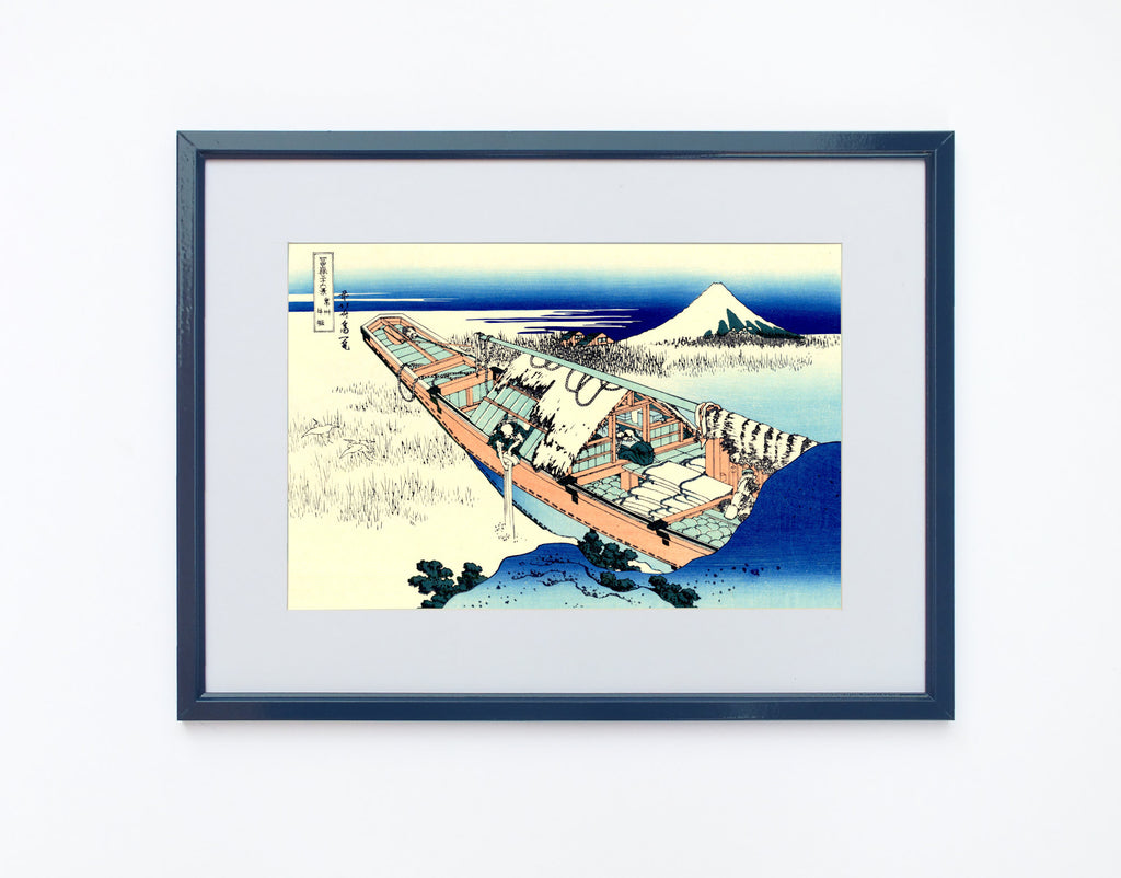 36 Views of Mount Fuji, Ushibori in Hitachi Province, Katsushika Hokusai, Japanese Print