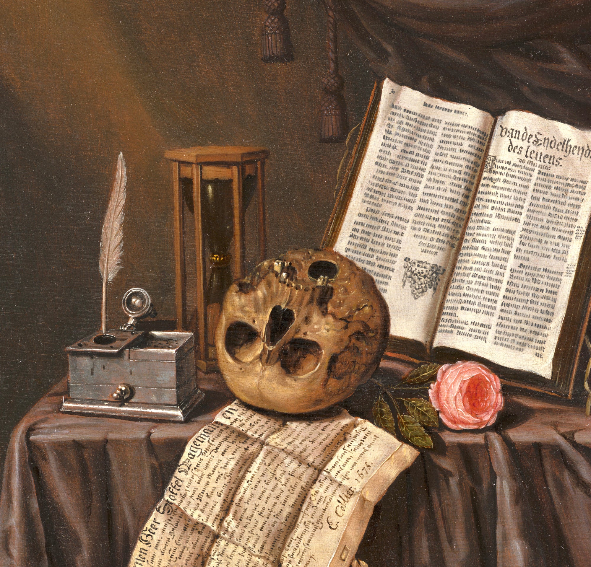 Evert Collier Fine Art Print, Vanitas Still Life