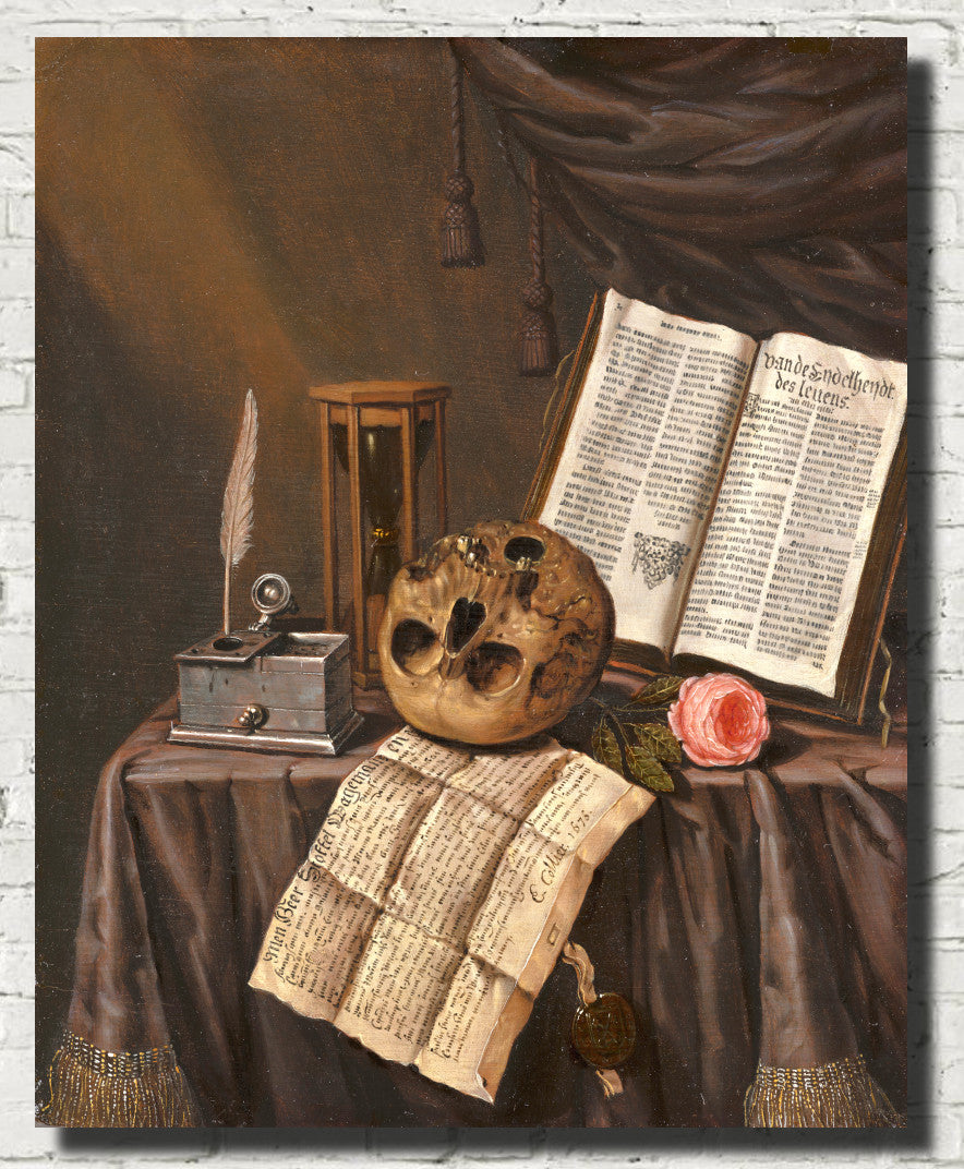 Evert Collier Fine Art Print, Vanitas Still Life