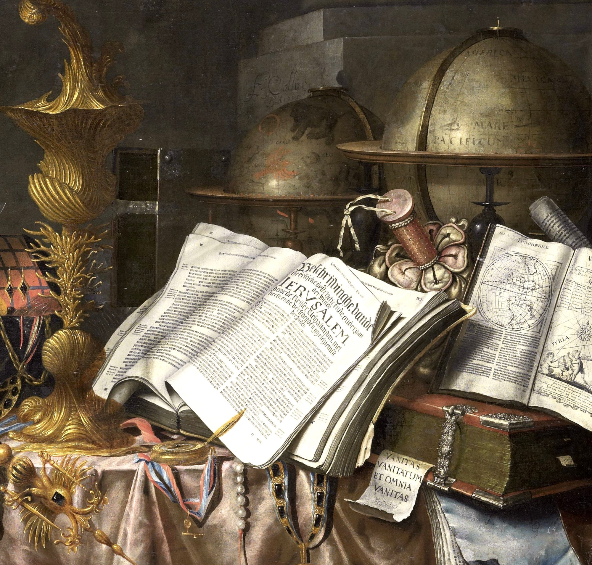 Evert Collier Fine Art Print, Vanitas Still Life