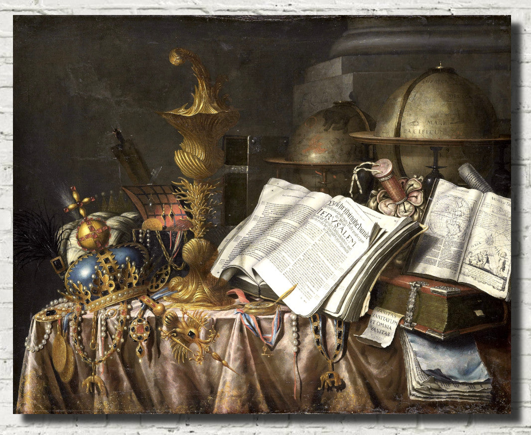 Evert Collier Fine Art Print, Vanitas Still Life