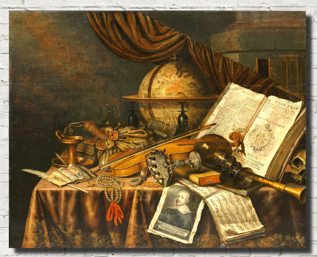 Evert Collier Fine Art Print, Vanitas Still Life