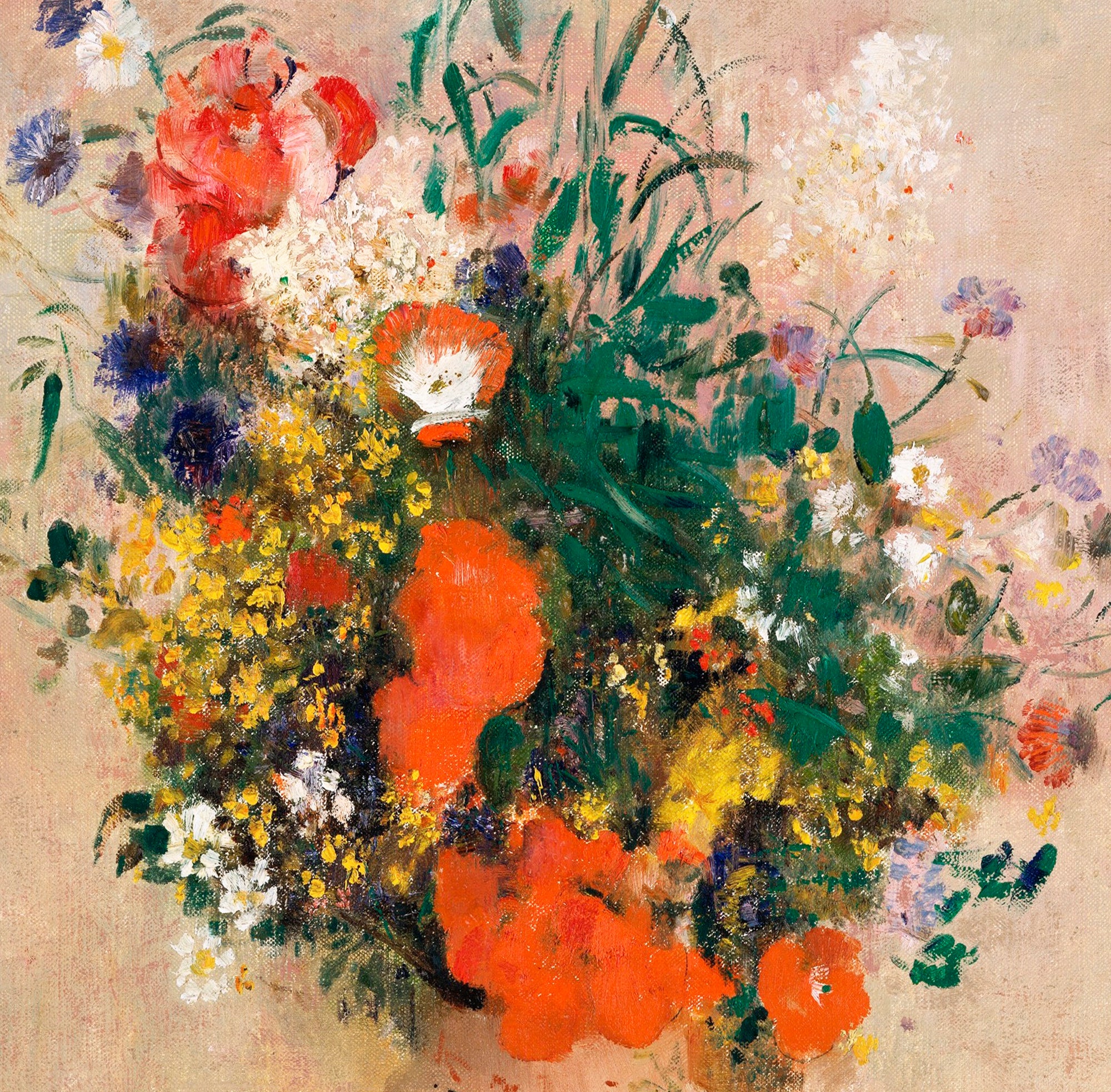 Vase of Pink Flowers, Odilon Redon Fine Art Print