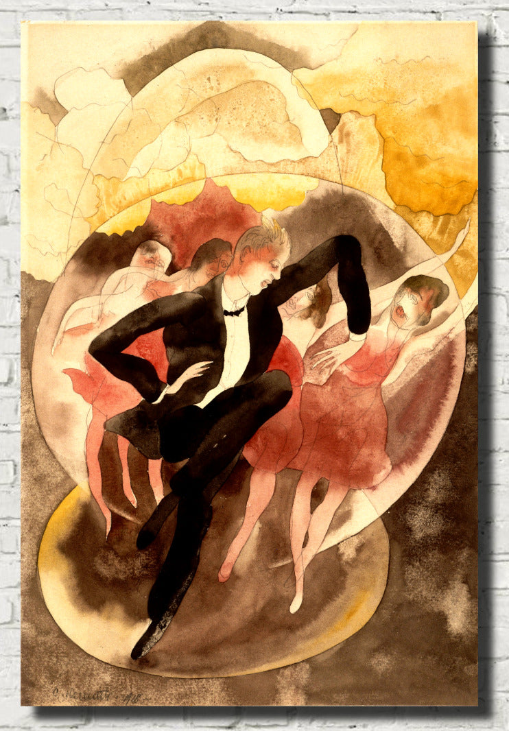 Charles Demuth Fine Art Print, Vaudeville Dancer with Chorus