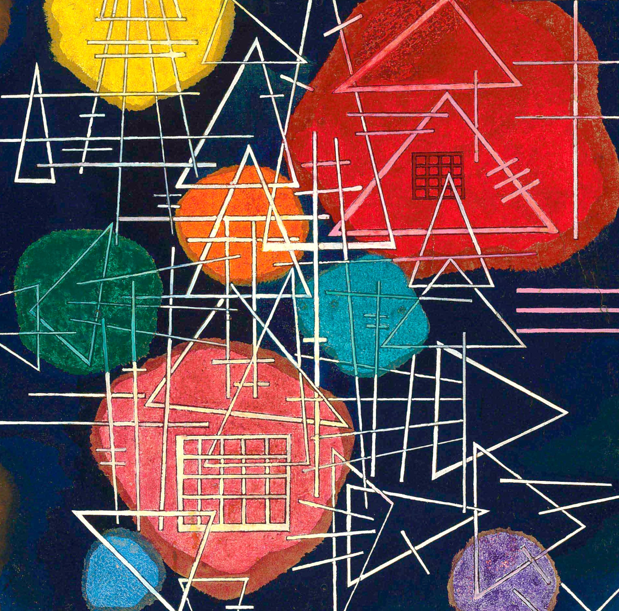 Geometric Abstract Art, Wassily Kandinsky Fine Art Print, Veiled Glow
