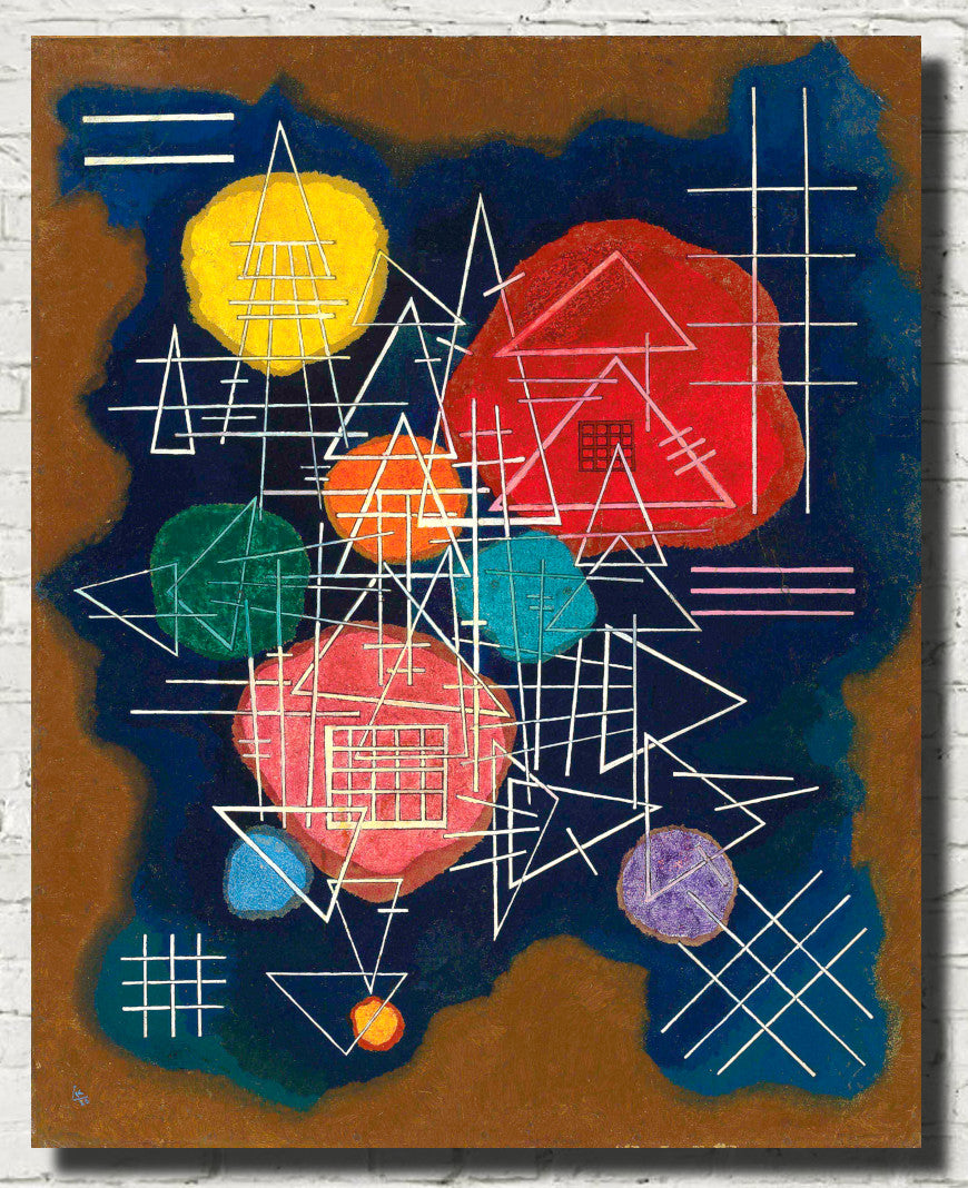 Geometric Abstract Art, Wassily Kandinsky Fine Art Print, Veiled Glow