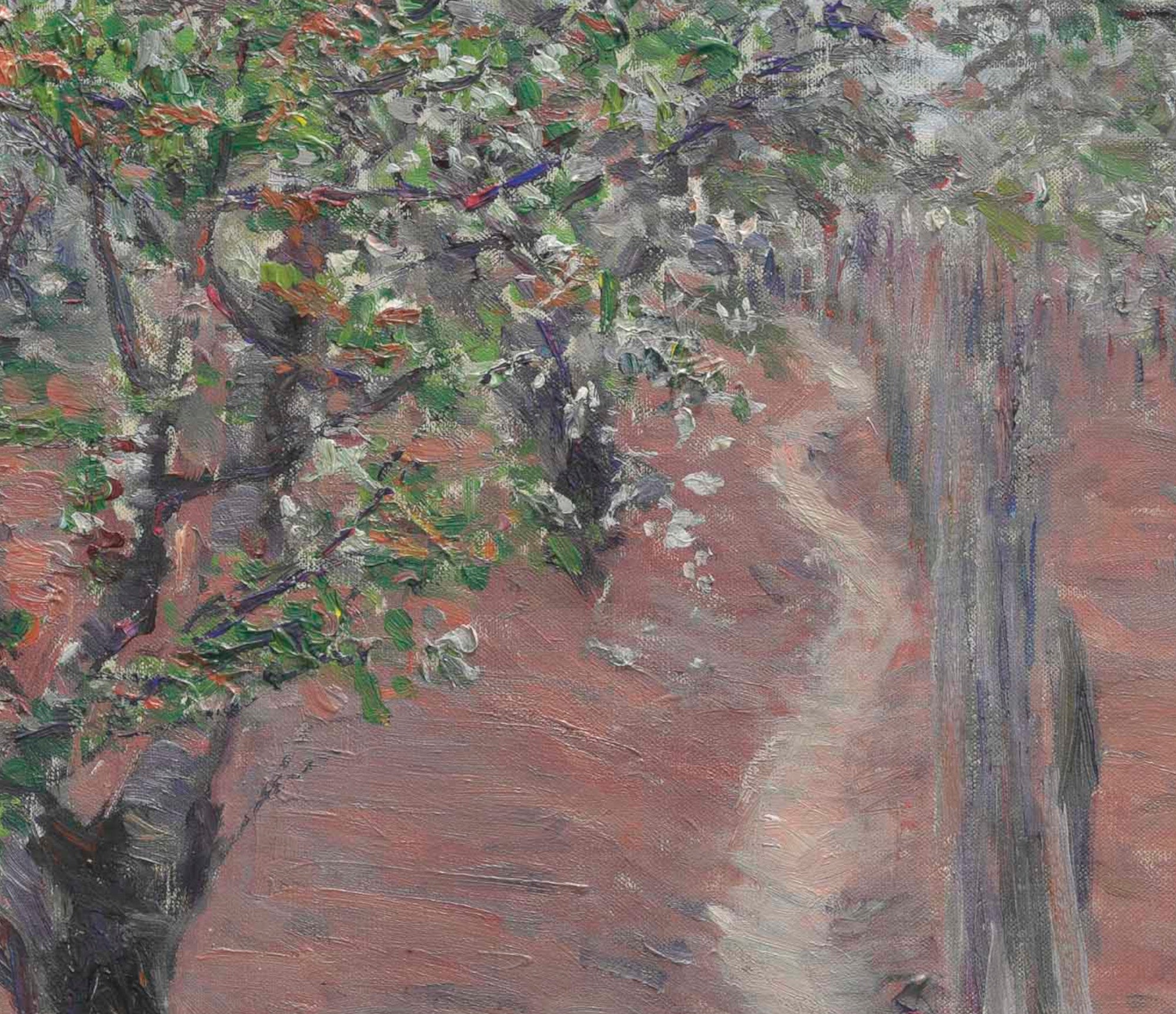 Gustave Caillebotte Fine Art Print : Orchard, flowering trees, Petit Gennevilliers