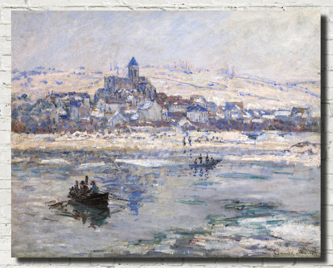 Claude Monet Fine Art Print, Vétheuil in Winter