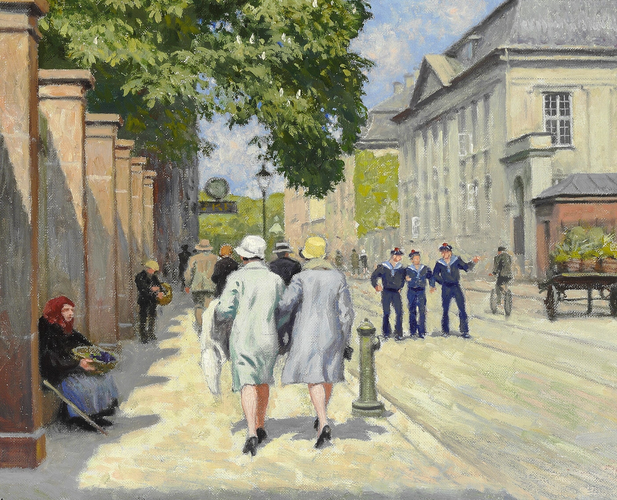 Paul Gustav Fischer Fine Art Print, View from Bredgade at the Church of Saint Ansgar in Copenhagen