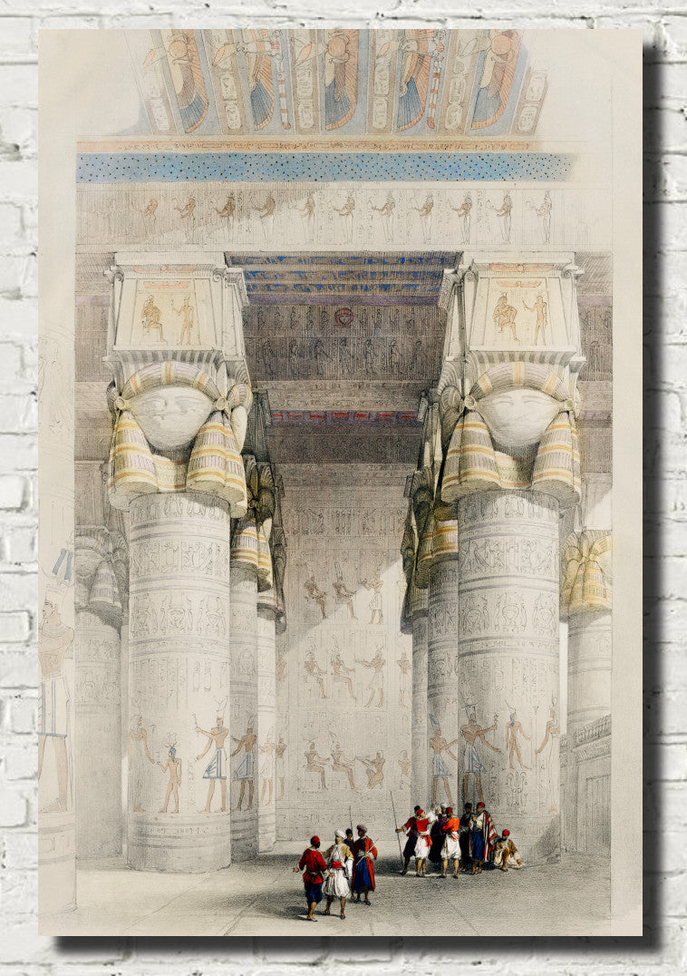 View from under the portico of the Temple of Dendera, David Roberts Fine Art Print