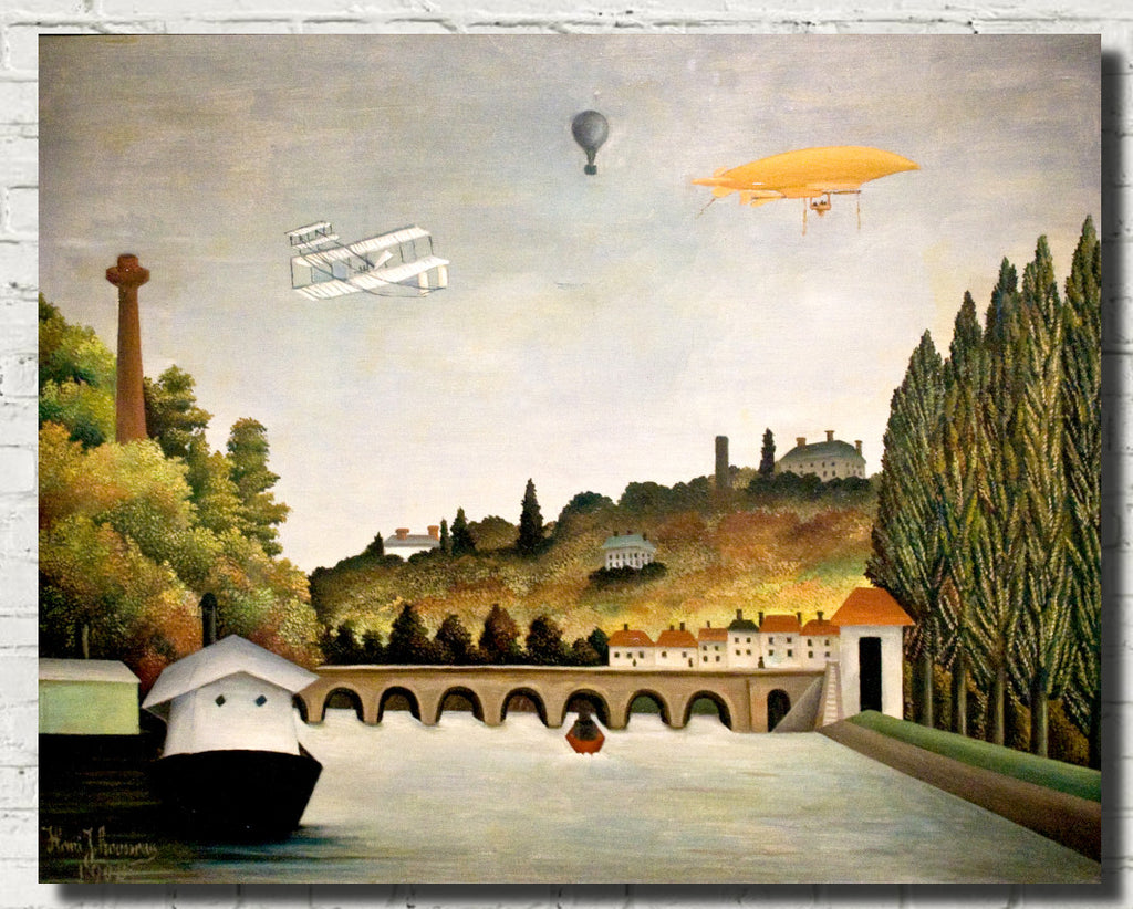 Henri Rousseau, Post- Impressionist Fine Art Print, View of the Bridge in Sevres and the Hills of Clamart