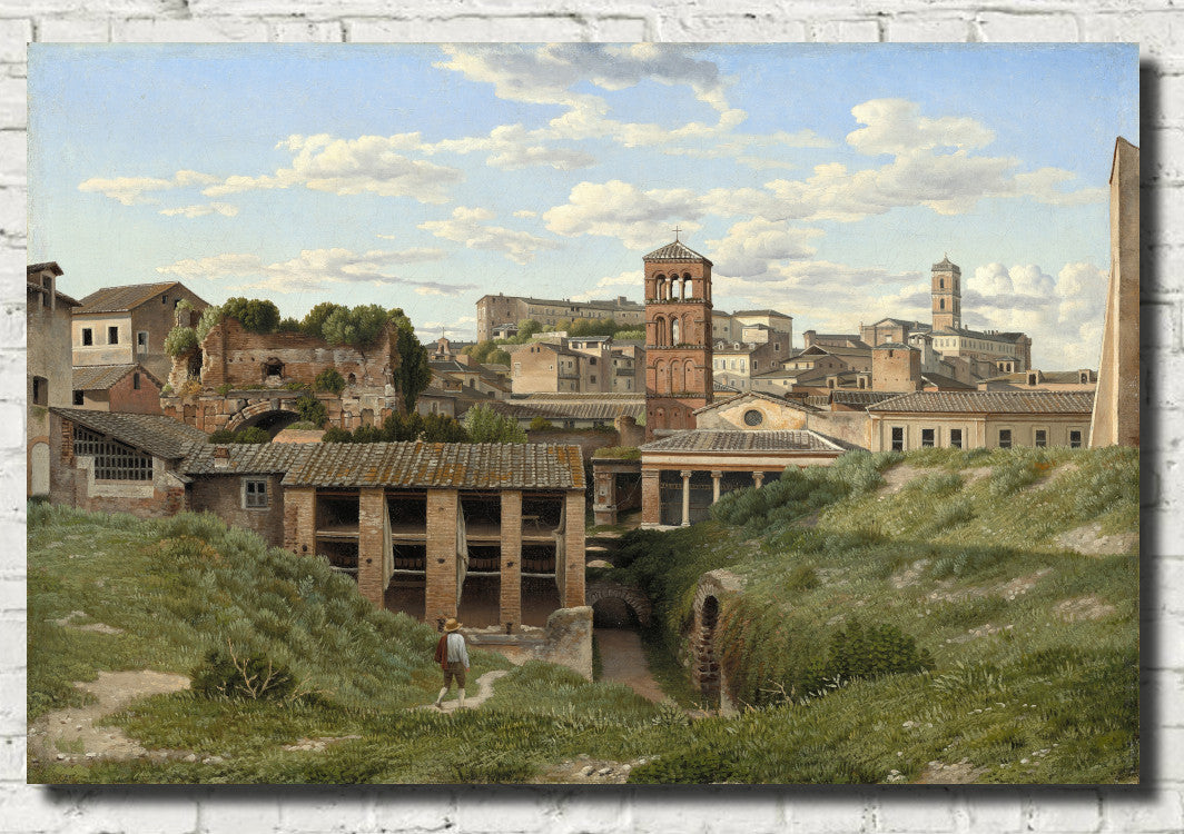 View of the Cloaca Maxima, Rome, C W Eckersberg
