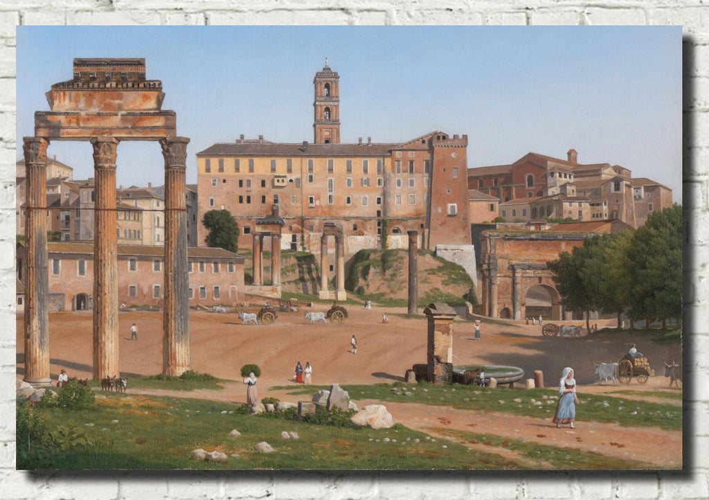 View of the Forum in Rome, C W Eckersberg