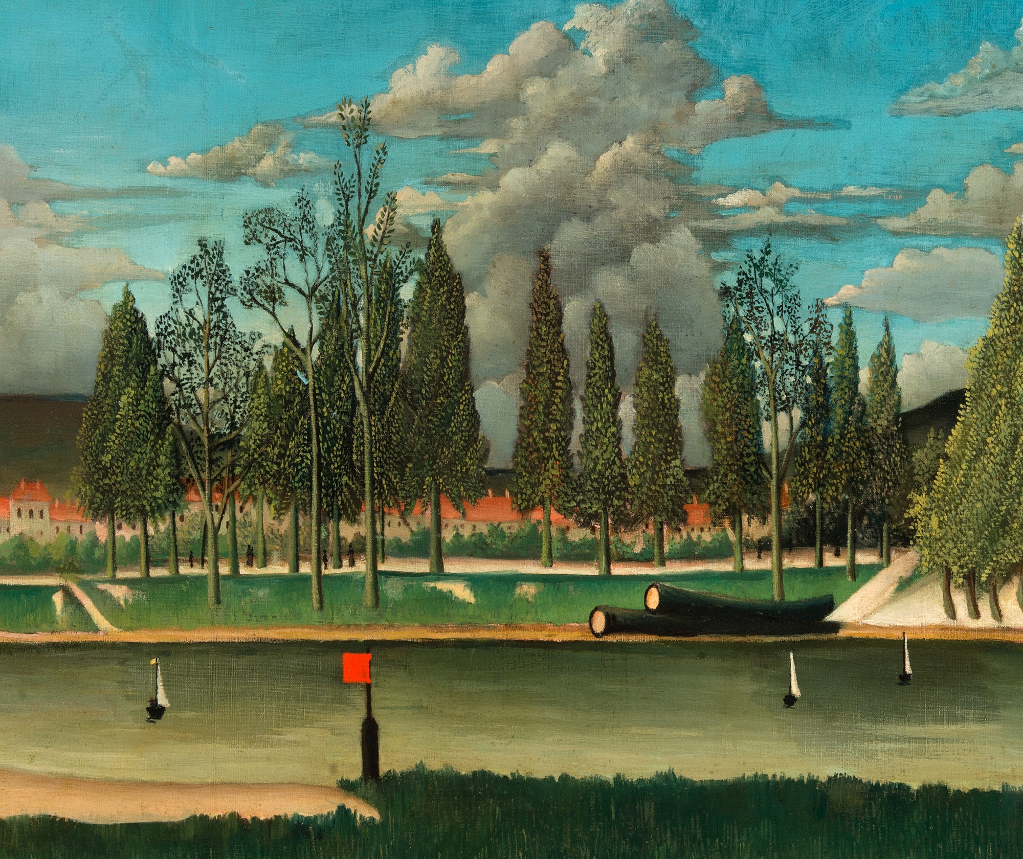 Henri Rousseau, Post- Impressionist Fine Art Print, View of the Quai d' Asnières
