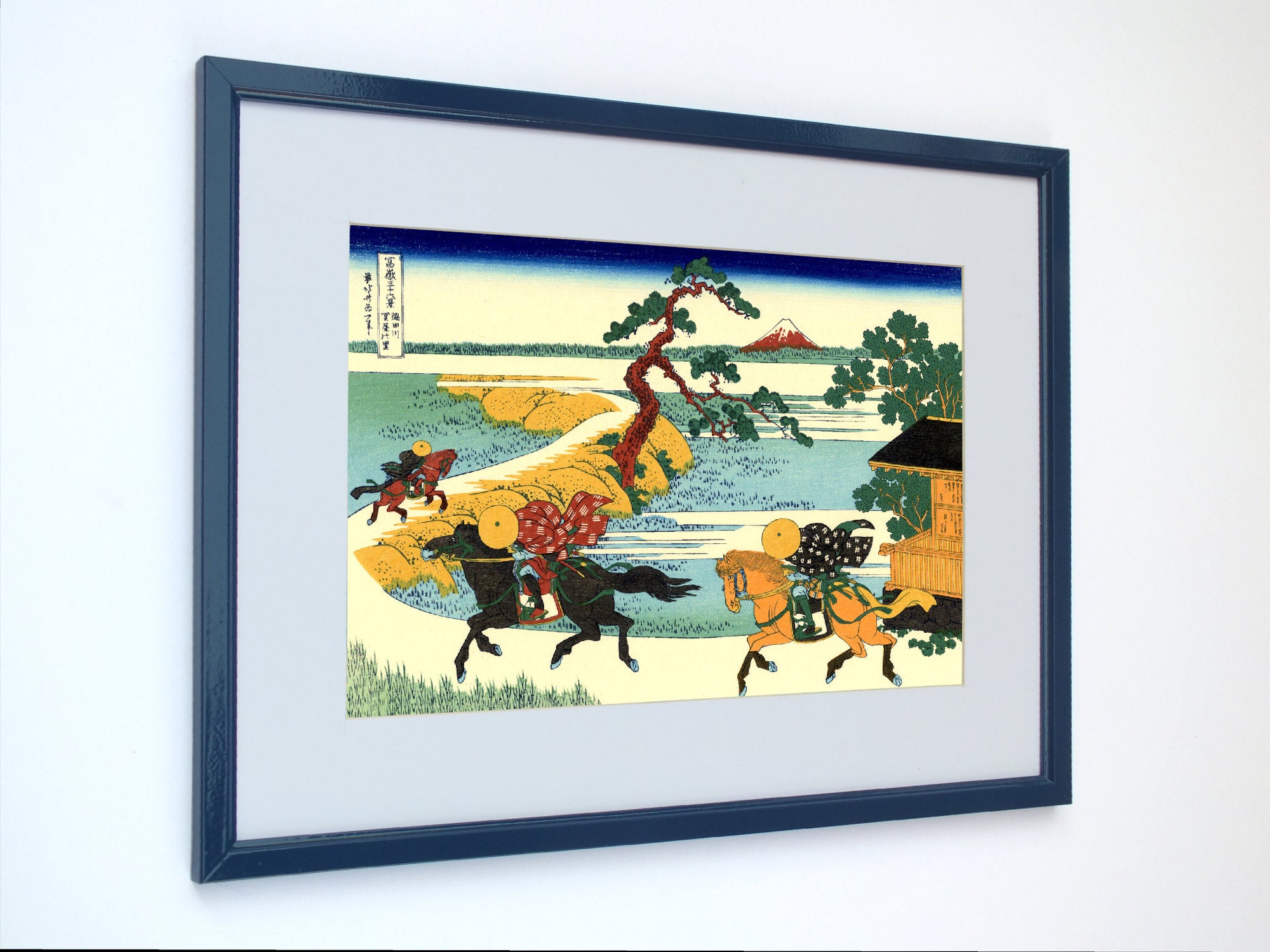 36 Views of Mount Fuji, Barrier Town on the Sumida River, Katsushika Hokusai, Japanese Print