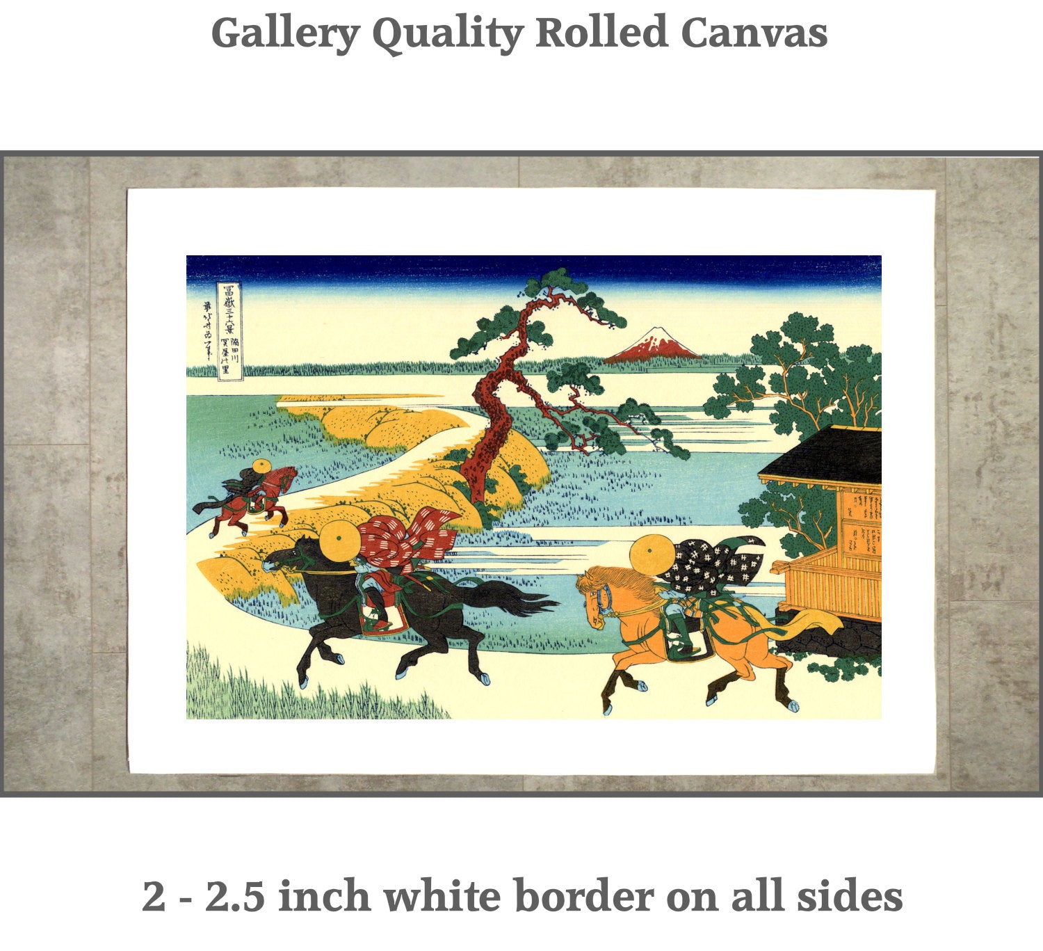 36 Views of Mount Fuji, Barrier Town on the Sumida River, Katsushika Hokusai, Japanese Print