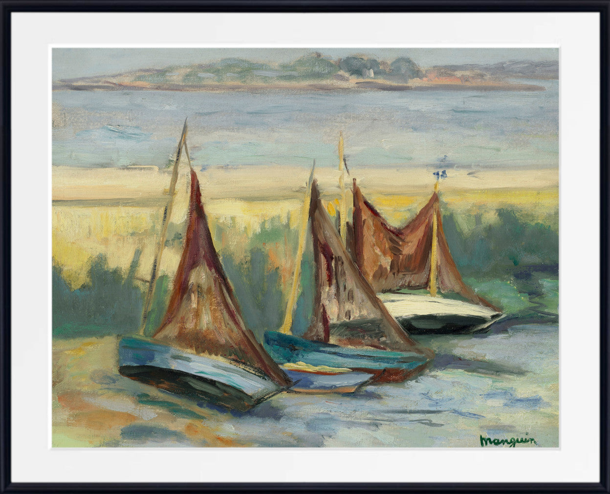 Sailboats at Low Tide, Henri Manguin, Voiliers à marée basse