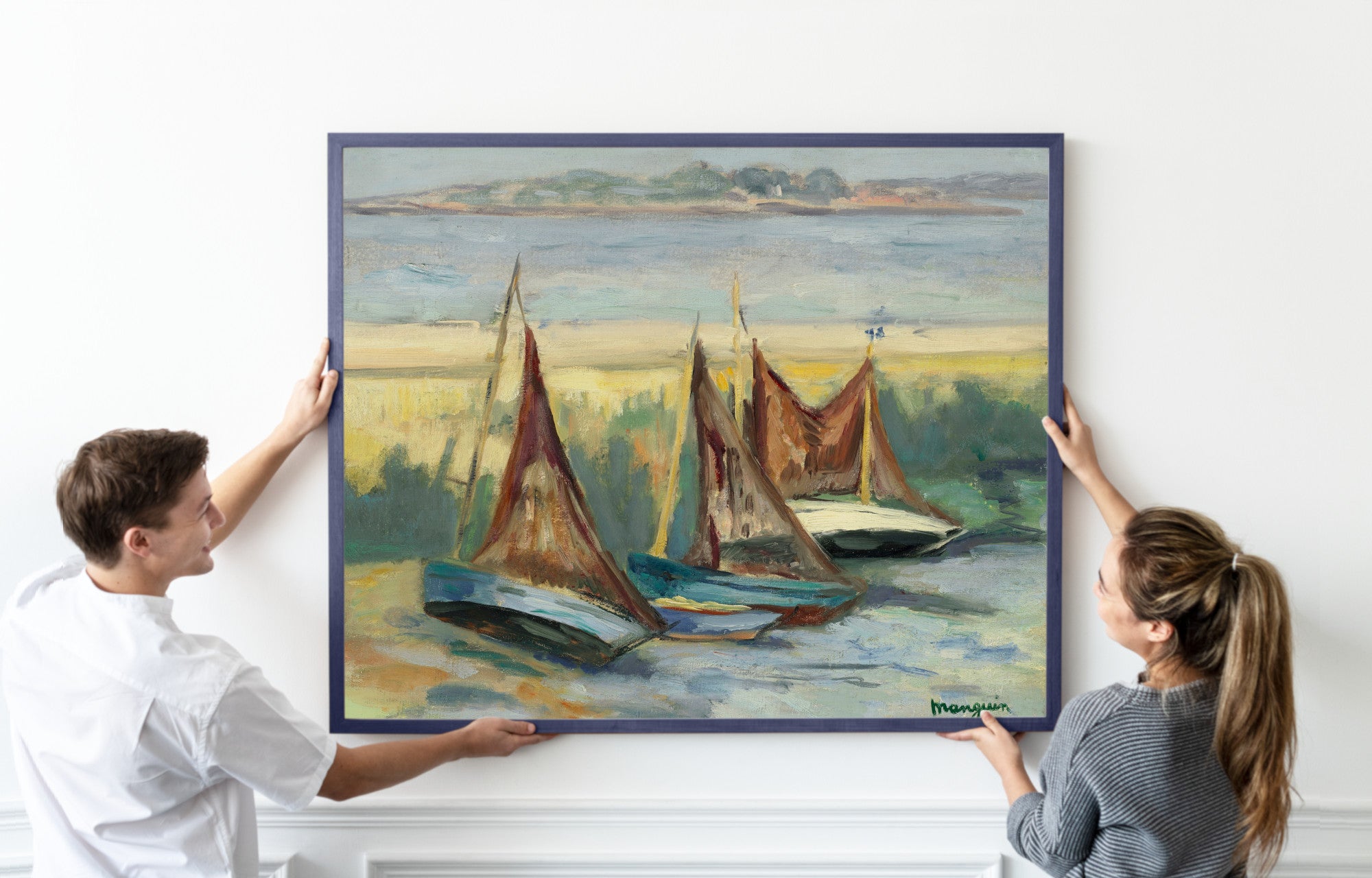 Sailboats at Low Tide, Henri Manguin, Voiliers à marée basse