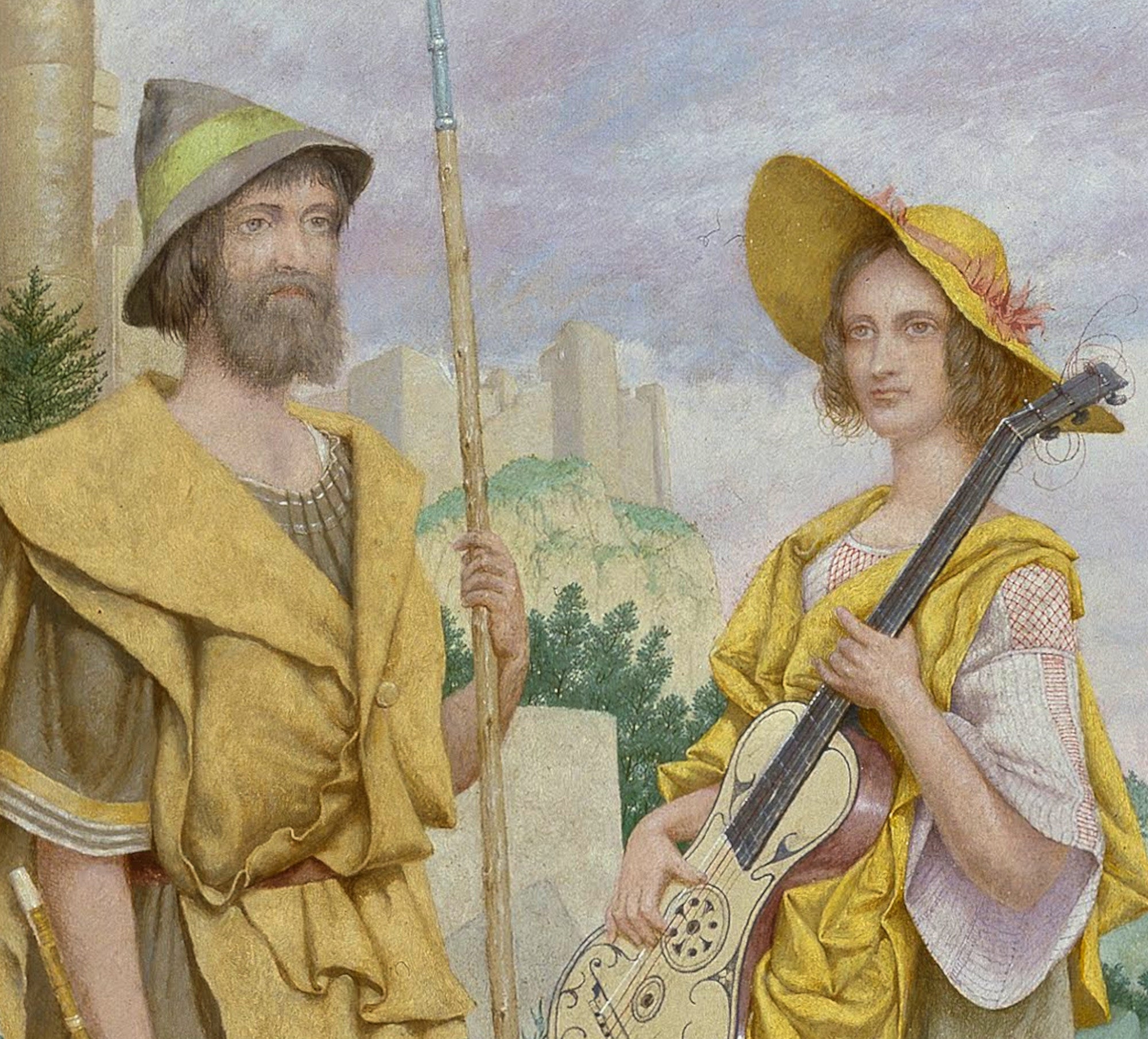 Richard Dadd Fine Art Print, Wandering Musicians
