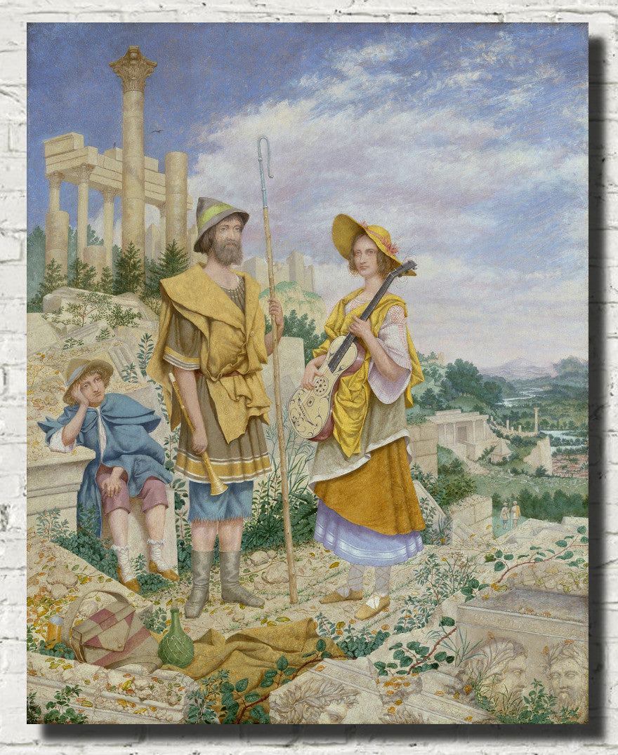 Richard Dadd Fine Art Print, Wandering Musicians