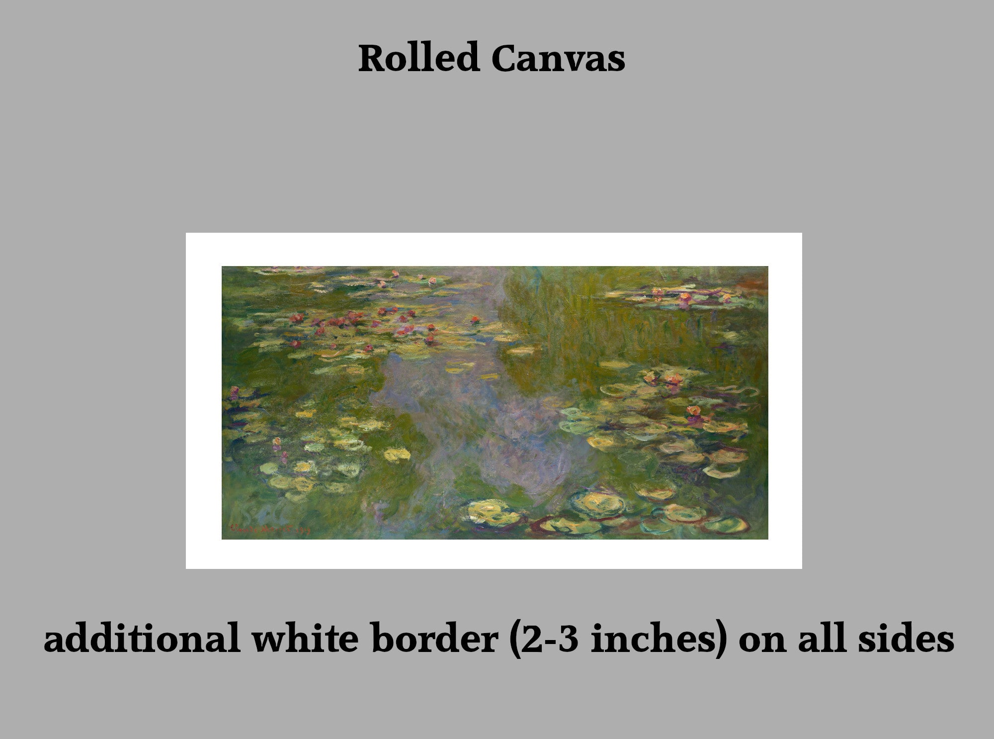 Water Lilies (1919), Claude Monet Gallery Quality Canvas Reproduction