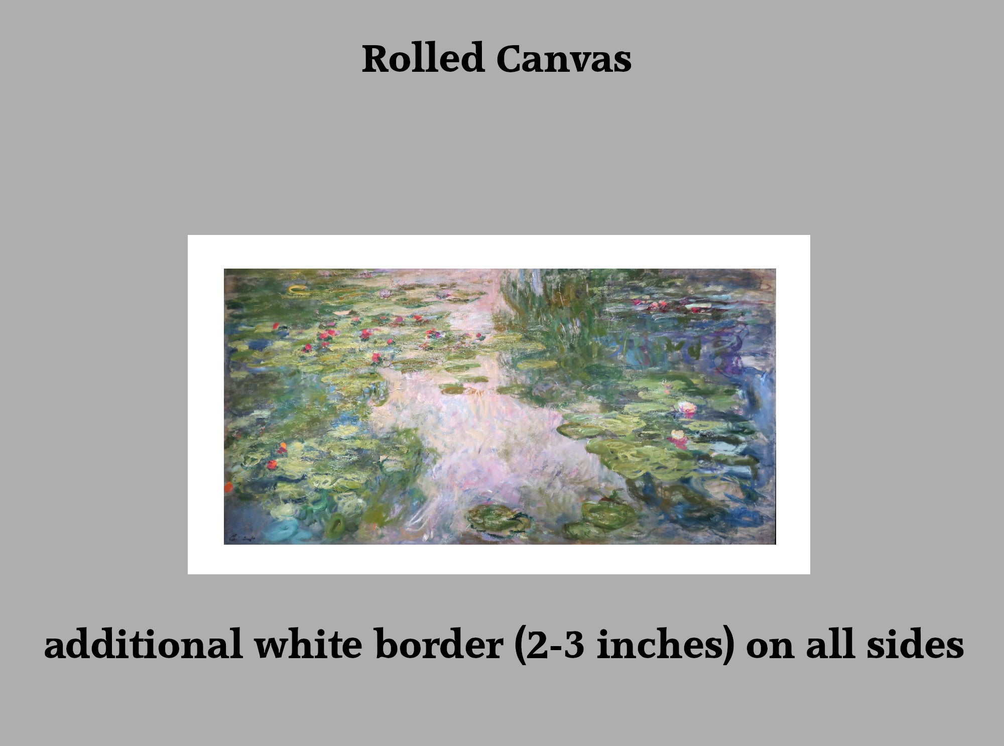 Water Lilies (1917-19), Claude Monet Gallery Quality Canvas Reproduction