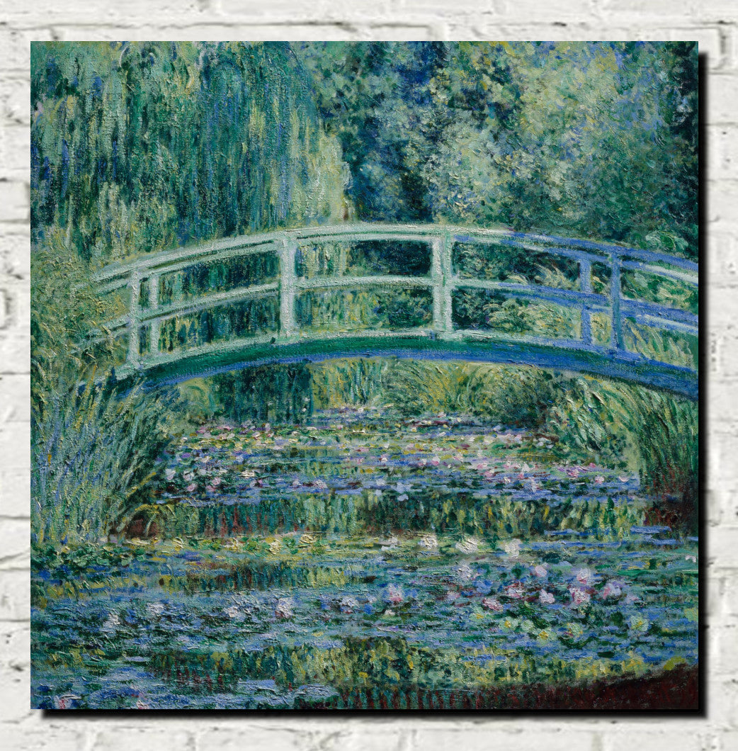 Water Lilies and Japanese Bridge, Claude Monet, Gallery Quality Canvas Reproduction