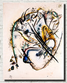 Watercolour with Seven Strokes, Wassily Kandinsky Abstract Fine Art Print